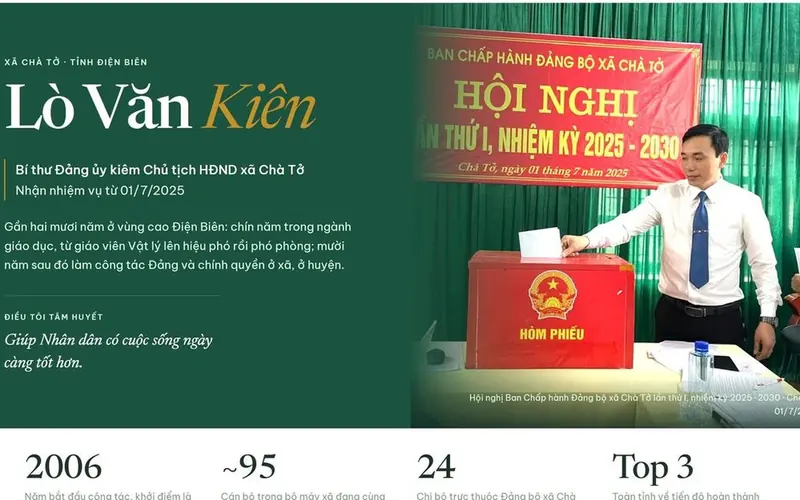 Trang giới thiệu của cán bộ xã vùng cao
